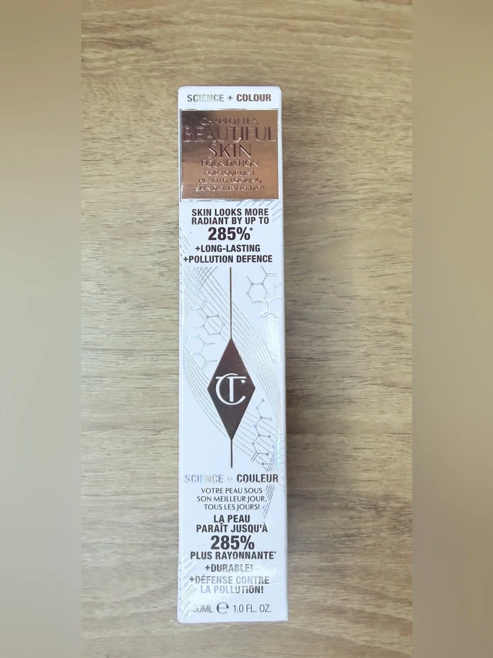 Charlotte Tilbury Beautiful Skin Foundation 1 Neutral 30ml 1oz NIB